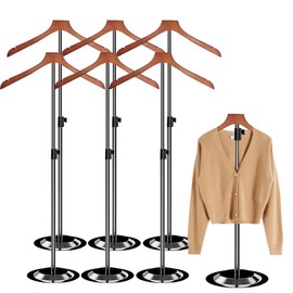 hanvate 6Pack Shirt Display Stand 22-38in Adjustable Height, Shirt Display Shoulder Mannequin Stand Shirt Rack, T Shirt Display Stand for Clothing Vendors Shops Steaming Clothes Holder