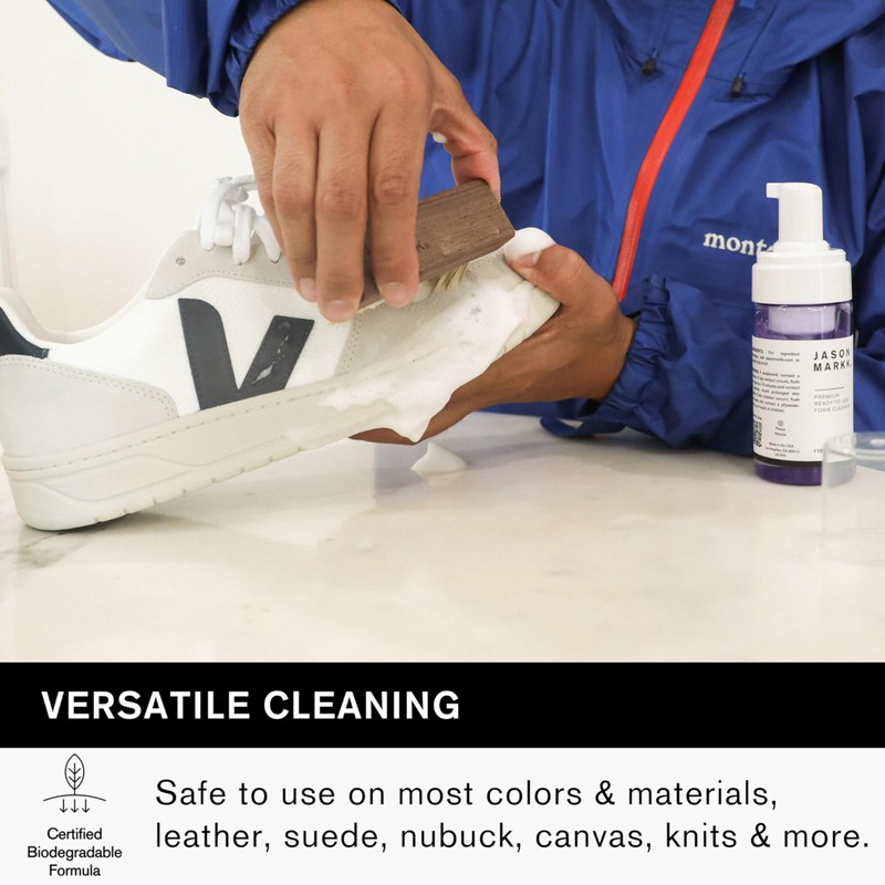 Jason Markk Quick Clean Kit, Shoe Cleaner, 2-Piece Set, Ready-To-Use