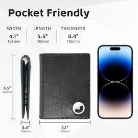 Passport Holder With Luggage Tag, AirTag Luggage Tag Holder, Men's And Women's Passport Holder Travel Wallet