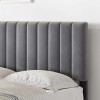 Queen Size Bed Frame Headboard ,Velvet Upholstered Platform Bed Frame