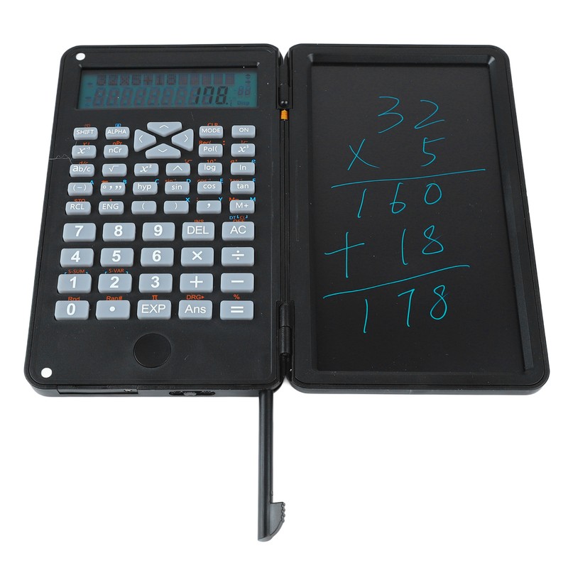 Scientific Calculator Two Row LCD Display Writing Tablet Sensitive Multifunction