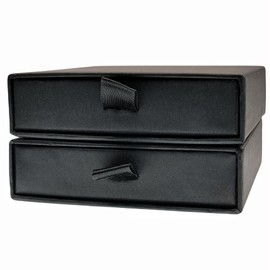 LANTWOO 2 Pack Jewelry Gift Boxes 3.5x3.5x1 Inch Cardboard Jewelry Boxes, Small Gift Boxes for Bracelets Earrings Necklaces Jewelry Gift (Black)