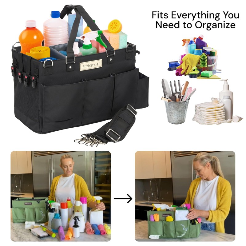 FifthStart Multiuse Cleaning Caddy w/Waist & Shoulder Strap - 9