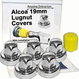 Alcoa, Lug Nut Covers, Caps (5 Pieces) Sprinter-Winnebago-Roadtrek-PleasureWay-Leisure Travel, Hide a Lug, 19mm, Stainless Steel, 000135, 000120, Set of 5 LugNuts, All Models: 2006 Through 2024
