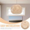 YARNOW Bamboo Lampshade Ceiling Decoration Ceiling Light Cover Rattan Ceiling