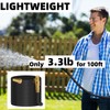 Lightweight Garden Hose 100ft,Water Hose with Spray Nozzle, Solid Fittings,