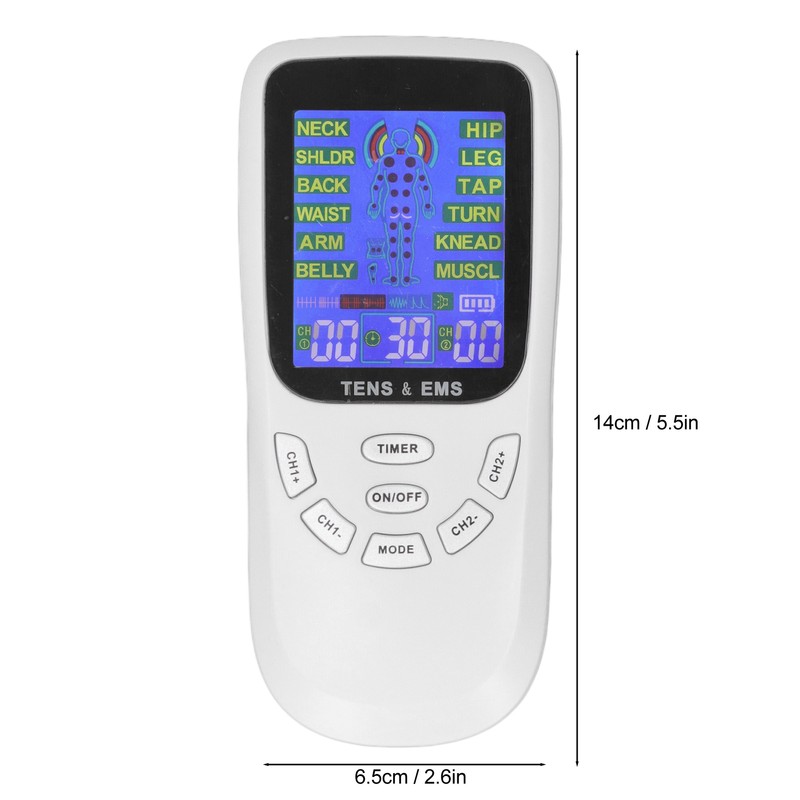 Rechargeable TENS Machine Neck Massaging 12 Modes Micro Current Digital