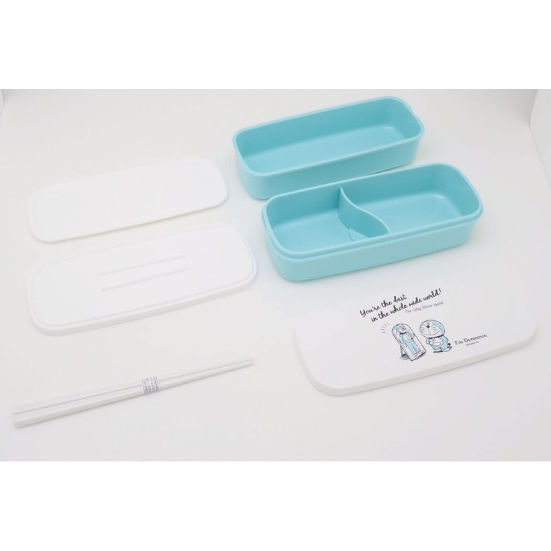 OSK PW-28K Doraemon Lunch Box, 2-Tier (with Partitions), Made in