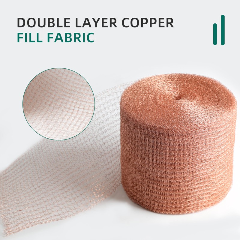 5" x 100 Feet Copper Mesh, Double Layer Mesh Fill