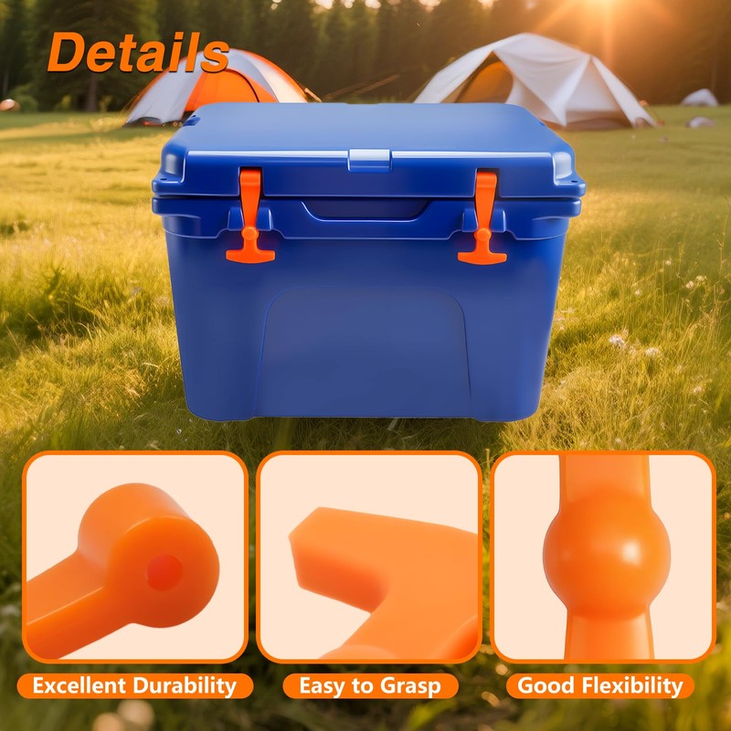 RUHUALIFE 2 Pack Orange Lid Latches Replacements Hard Cooler Handle