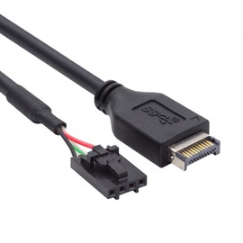 CY Cable USB 3.1 Front Panel Header Male Type-E Host to USB 2.0 Motherboard 4pin IDC Housing with Latch Device Cable 30cm