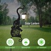 Hokfirm Metal Elephant with Solar Lantern Garden Stake,Garden Lights Solar