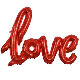 TONIFUL 42 Inch Red LOVE Foil Large Balloons Banner,Mylar Foil Letters Balloons Reusable Ecofriendly Material for Wedding Valentine's Day Bridal Shower Party Decorations Supplies