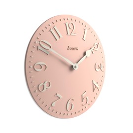 Jones Clocks® Betty wall clock | Modern convex clock | 30cm | Rose pink | Ideal for the kitchen, living room, office or bedroom