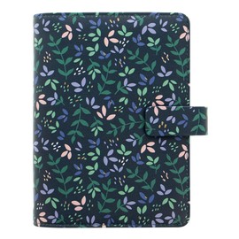 Filofax Garden Organizer, Personal Size, Dusk - Leather-Look, Gold Foil Accents, Six Rings, Week-to-View Calendar Diary, Multilingual, 2025 (C028713-25)