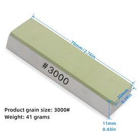 Vleant Small Travel-Portable Diamond Resin Sharpening Stone - 3000 Grit Whetstone Knife Sharpener