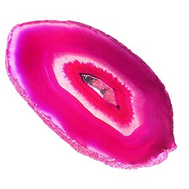 Natural Raw Mineral Stone for Crystal Therapy Meditation Crystals (FETTA AGATE PINK 5-6 CM)