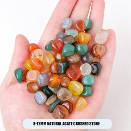WeddHuis 100 g Gemstone Set, Gemstones for Children, Treasure Hunt, Decorative Aquariums and Flower Pots, Home Decoration, Healing Stones, Natural Tumbled Stones, Various Sizes