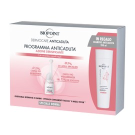 Biopoint Dermocare Anti-Hair Loss Treatment Kit for Women, Contains 20 Ampoules with Thickening Effect + Hair Loss Shampoo 200 ml, Strengthens Hair and Prevents Hair Loss