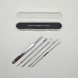 피지 압출기 5종세트 코 블랙헤드 압출핀셋 Pore Extractor 5-Piece Set Blackhead Extractor Tweezers