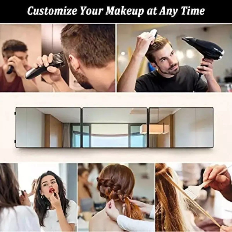 ROMERADOS Espejo Tríptico 360 Grados Para Corte De Pelo Estilo