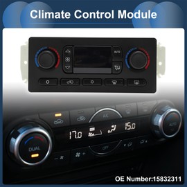 INFINAUTO No.15832311 Climate Control Module for Hummer H2 2003-2007 Heater A/C Climate Control Panel Black