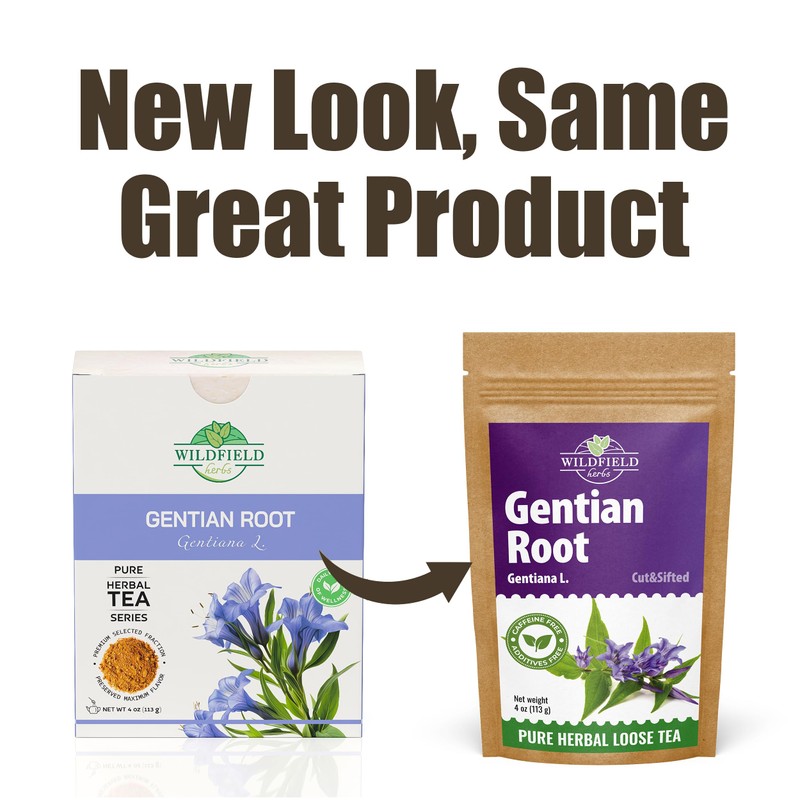 4 oz. Gentian Root Dried Gentian Root Herbal Tea (Gentiana