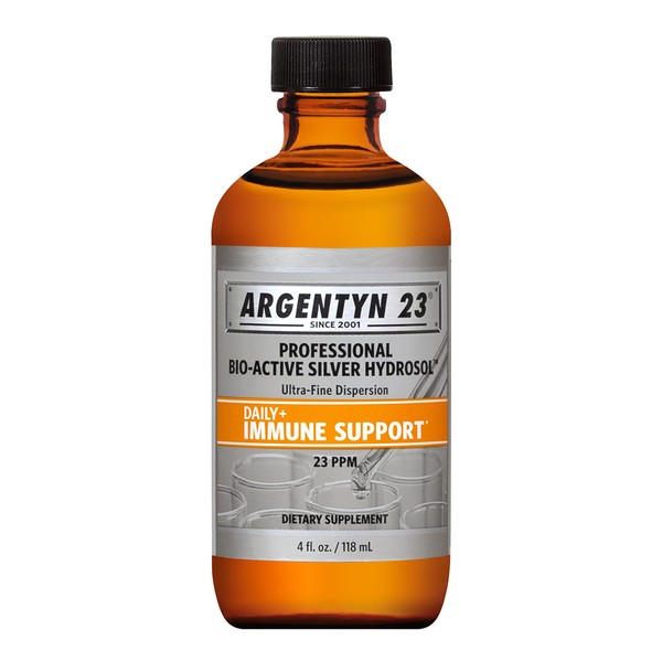 Argentyn 23 Professional Formula Bio-Active Silver Hydrosol for Immune Support* – 4 oz. (118 mL) Twist Top Bottle – Colloidal Silver – Colloidal Minerals
