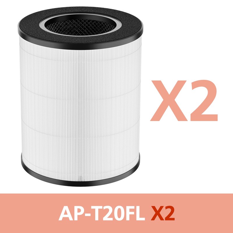 AP-T20FL Replacement Filter for HoMedics AP-T20 and AP-T20WT Air Purifie-r,
