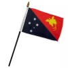 TRADEWINDS 4"x6" Papua New Guinea Stick Flag Table Staff Desk Table