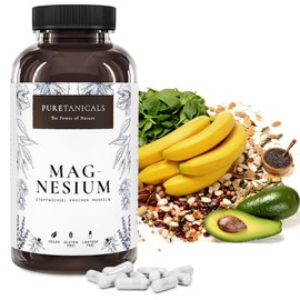 Magnesium Capsules High Dose 365 Pieces Family Pack Premium 400 mg Elementary (Pure) Magnesium per Tablet (664 mg Powder) - Laboratory Tested without Magnesium Stearate Vegan from Germany