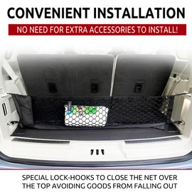 Envelope Style Trunk Cargo Net for Lincoln Aviator Standard Reserve 2020-2025- Premium Trunk Organizers and Storage - Luggage Net for SUV - Best Car Organizer for Lincoln Aviator Black Label