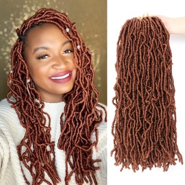 18 Inch Faux Locs Crochet Hair Extensions Soft Locs Crochet Braids Curly End Braiding Hair For Black Women (18Inch (Pack of 7), #30)
