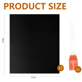 Grill Mat Reusable Grill Mats for Barbecue BBQ Grill Mat Professional Non Stick BBQ Mats Nonstick Grill Mat Set Grilling Sheets Heat Resistant Cooking Mat for Electric Grill Gas Charcoal