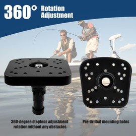 YZVNHOR 0368 Universal Fishfinder Mount, Boat Fish Finder Electronics Mount, 360 Degree Adjustable