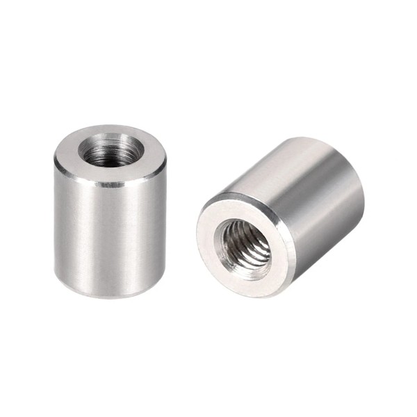 uxcell 10pcs Round Connector Nuts M4x10mm Height Sleeve Rod Nut