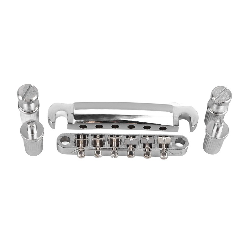 Vintage Guitar Bridge Set Stop Bar Tailpiece 6 Strings Electric