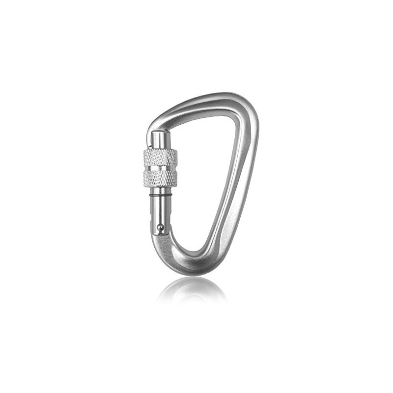 Carabiner Hook Screw Lock D Shape Camping Outdoor Key Pendant
