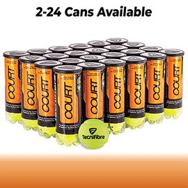 Tecnifibre Court - Hard Court Tennis Ball Cans in Multi-Packs, 3 Balls Per Can (4 Cans)