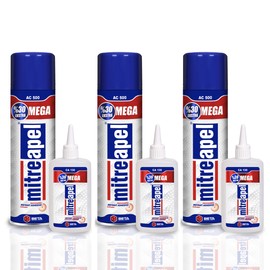 Super CA Glue (3x4.5 oz) with Spray Adhesive Activator (3x16.9 fl oz) Ca Glue with Activator for Wood, Plastic, Metal, Leather, Ceramic - 3D Printing, Crafting and Building (3 Pack)