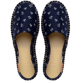 Havaianas Origine Iv Print, Unisex Adult Espadrilles, navy blue, 11 UK