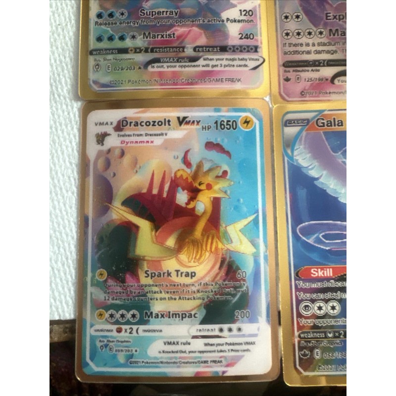 Pokémon 3D Gold Fan Art 4 cards LotNM