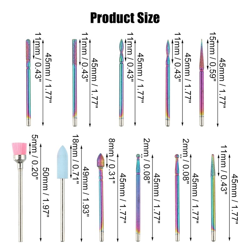 VOCOSTE Nail Drill Bit Set Drill Bit Set for Gel