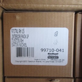 Kwikset 971TNL RH 15 Tustin Trim Pack for 818 Handleset - Satin Nickel