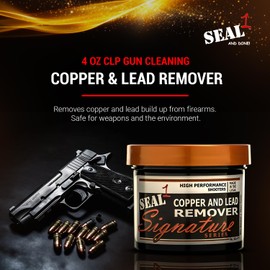 SEAL1 Copper & Lead Remover CLP Plus, 4 oz Gun Cleaning Solution for Firearms, Bore Butter Cleaner and Protectant Paste Compound