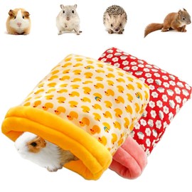 kuivoo 2PS Guinea Pig Bed,Small Pet Bed House,Soft and Warm Sleeping Bed,Small Animal Cage Home Nest Cave and Hideout for Young Guinea Pig,Hamster,Hedgehog,Squirrel