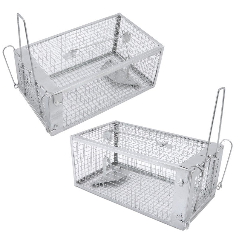 Iron Rat Mouse Trap Cage Single Door Live Animal Trap