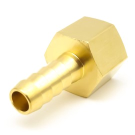 AHFMANG 10PCS Brass Hose Barb Fitting 5/16" Barb x 3/8" NPT Female Adapter