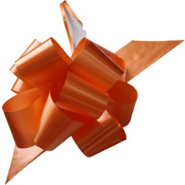 Pull Bows Orange Decorative Ribbon Bows for Gift Wrapping Presents Box 50mm Butterfly Knot Flowers Bouquet Gift Basket Bow Birthday Wedding Valentine Crafts Bows 5 Pieces