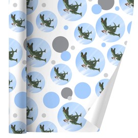 GRAPHICS & MORE Jesus Riding a T-Rex Gift Wrap Wrapping Paper Roll
